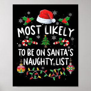 Family Christmas Most Likely To Be On Santa's Naug Poster