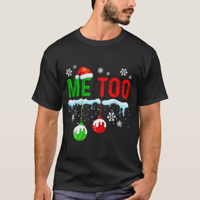 Family Christmas Pajamas Matching Couple Holiday H T-Shirt (Front)