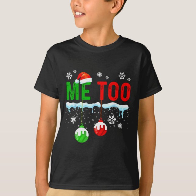 Family Christmas Pajamas Matching Couple Holiday H T-Shirt (Front)