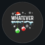 Family Christmas Pajamas Matching Whatever  Classic Round Sticker<br><div class="desc">Family Christmas Pajamas Matching Whatever</div>