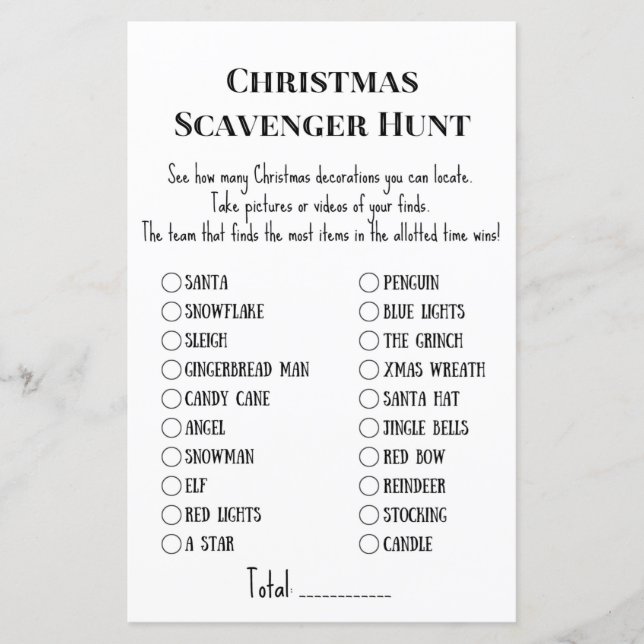 Family Christmas Party Game PRINTED (Front)