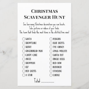 Family Christmas Party Game PRINTED