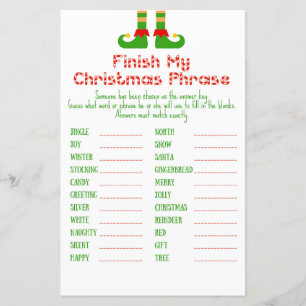 Family Christmas Party Game PRINTED