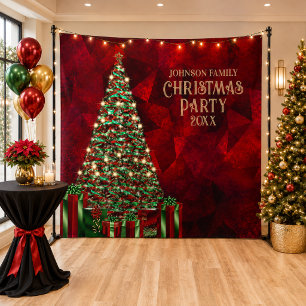 Family Christmas Party Photo Booth Backdrop Tapestry