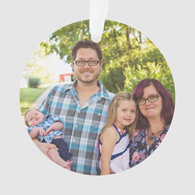 Family Christmas Personalized Christmas Ornament (Front)