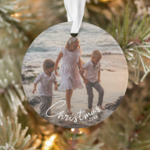 Family Christmas Photo Acrylic Ornament
