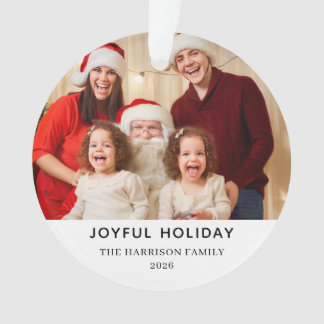 Family Christmas Photo Acrylic Ornament Design