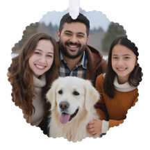 Family Christmas Photo Holiday Paper Ornament Card