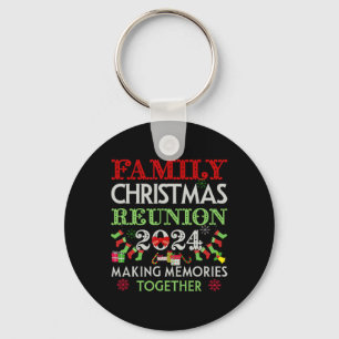 Family Christmas Reunion 2024 Matching Xmas Pajama Keychain