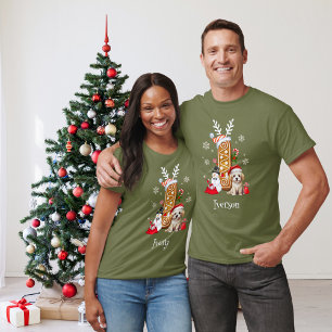 Family Christmas Santa Gingerbread Alphabet I Men T-Shirt