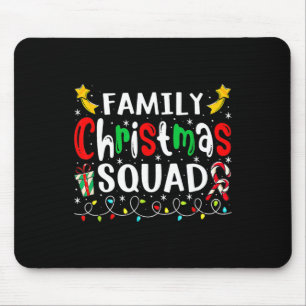 Family Christmas Santa Hat Crew Fun Women Men Paja Mouse Pad