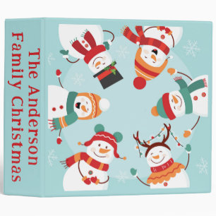 Family Christmas Snowmen Binder