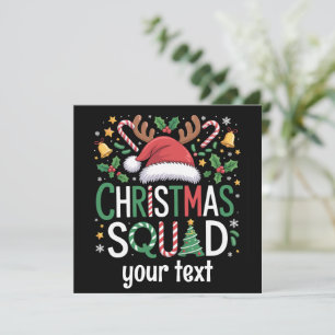 Family Christmas Squad Personalized 2025 Matching Holiday Card
