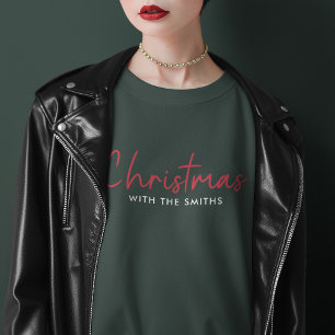 Family Christmas Stylish Trendy Forest Green Sweatshirt