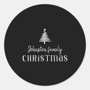 Family Christmas Tree Uni Kids T Shirt  Classic Round Sticker