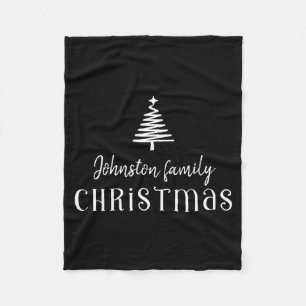 Family Christmas Tree Uni Kids T Shirt  Fleece Blanket