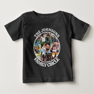 Family Circle   Personalized Unique Photo Collage Baby T-Shirt
