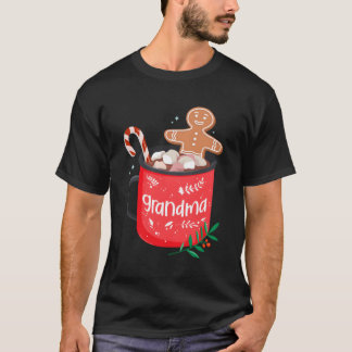 Family Cocoa With Candy Cane Grandma T-Shirt