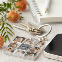 Family Collage Photo & Personalized Grey Gift