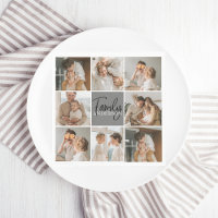 Family Collage Photo & Personalized Grey Gift