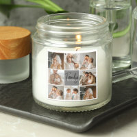 Family Collage Photo & Personalized Grey Gift