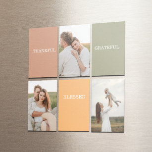 Family Collage Photo   Thankful Blessed Grateful Magnet