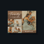 Family Collage Rustic Modern Custom Wrapped Canvas<br><div class="desc">Preserve the precious moments with personalized wall decor. Makes a great gift! Designed by Berry Berry Sweet. Visit our website at berryberrysweet.com to learn more about us and our full product lines.</div>