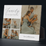 Family Collage Rustic Modern Photo Desktop Plaque<br><div class="desc">Simply personalize with your text and photo(s) and create a one-of-a-kind gift for yourself or someone you love! Background colour can be changed to any colour of your choice!</div>