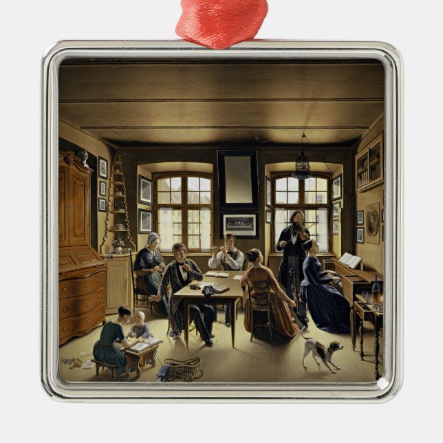Family Concert in Basel (by Sebastian Gutzwiller) Metal Ornament (Front)