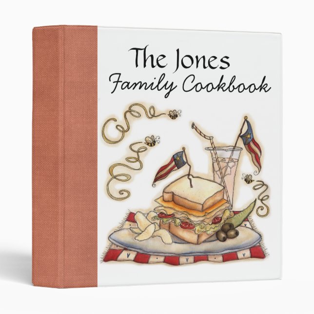 Family Cookbook Binder (Front/Spine)