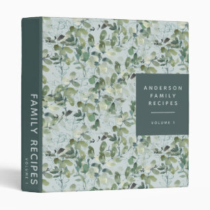 Family Cookbook Eucalyptus Recipe Binder