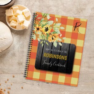 Family cookbook rustic kitchen recipes journal