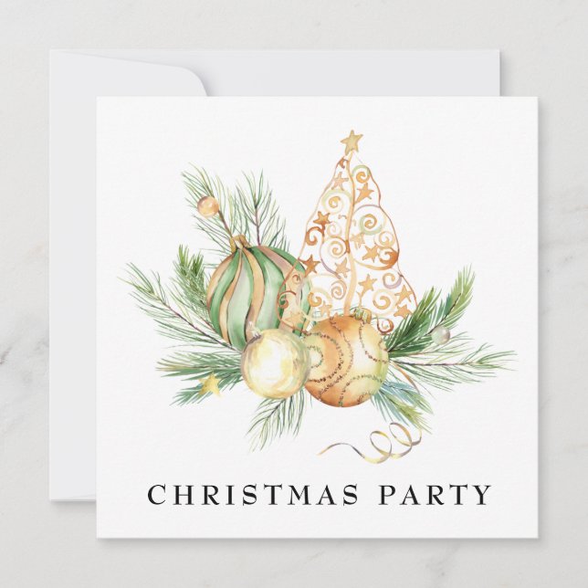 *~* Family Corporate  AP20 Christmas TREE Party Invitation (Front)