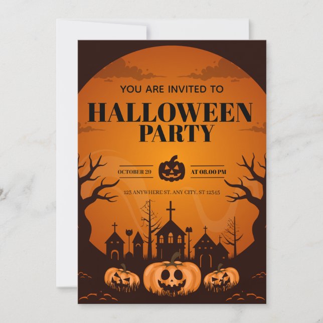 Family Costume Party Invite | Fun & Editable Card (Front)
