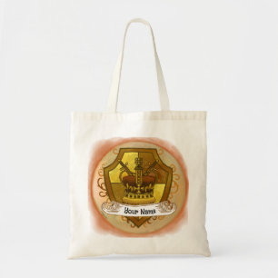 Family Crest Crown Surname Tote Bag 