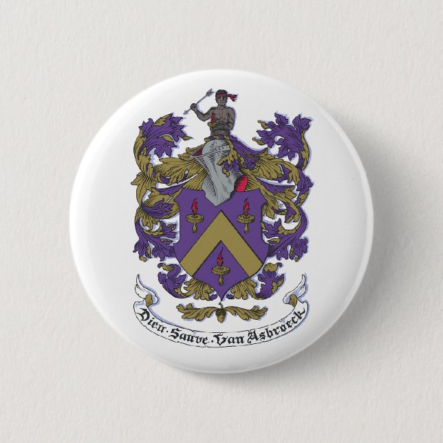 Family Crest Pin-on Button (Front)