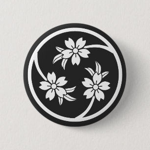 [Family Crests] Cherry tree 2 Inch Round Button
