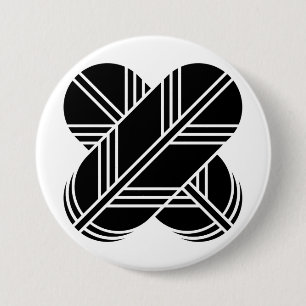 [Family Crests] Crossed hawk feathers 3 Inch Round Button