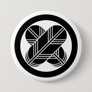 [Family Crests] Crossed hawk feathers with circle 3 Inch Round Button