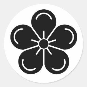 [Family Crests] Decorated Plum Flower Classic Round Sticker