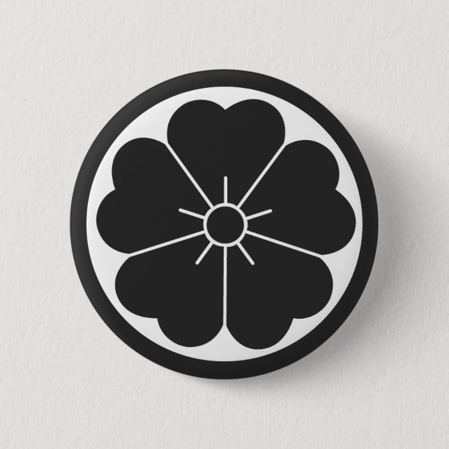 [Family Crests] Flowers 2 Inch Round Button (Front)