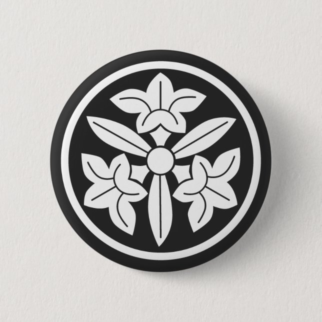 [Family Crests] Flowers 2 Inch Round Button (Front)