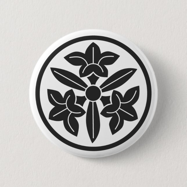 [Family Crests] Flowers 2 Inch Round Button (Front)