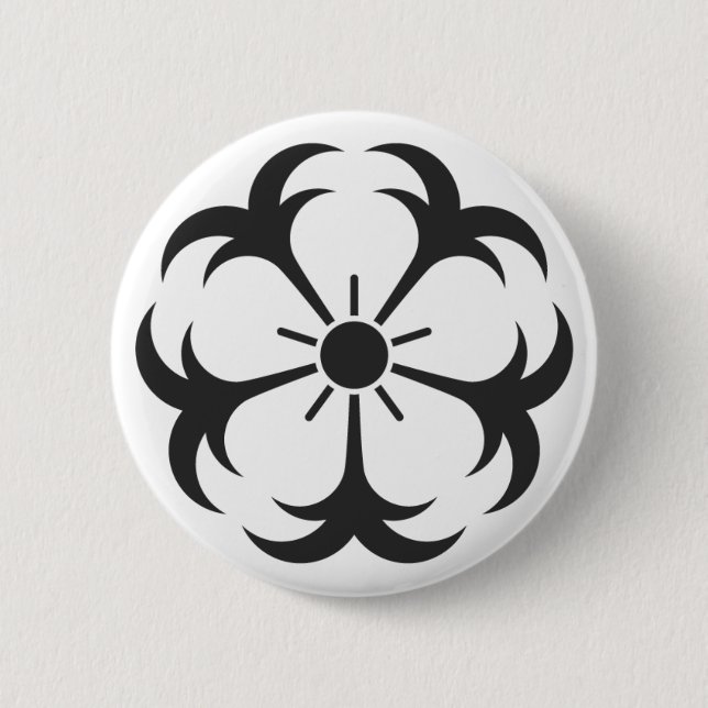 [Family Crests] Flowers 2 Inch Round Button (Front)