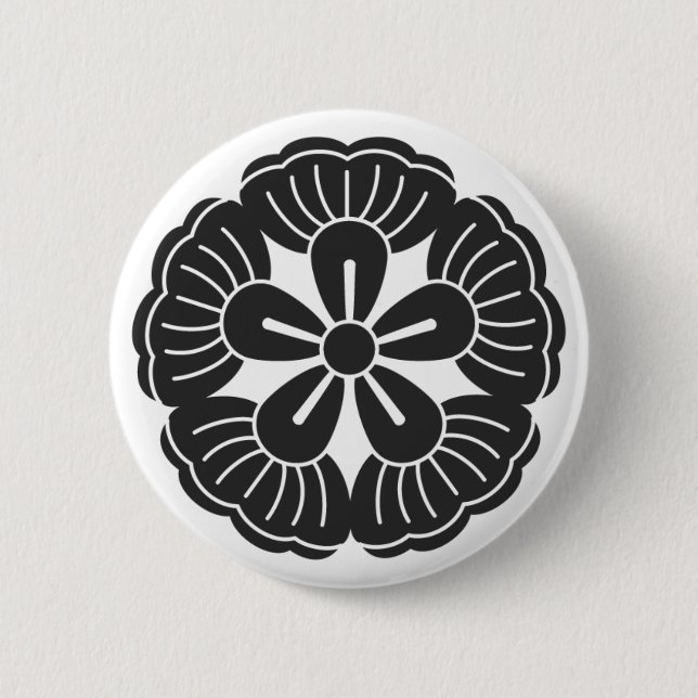 [Family Crests] Flowers 2 Inch Round Button (Front)