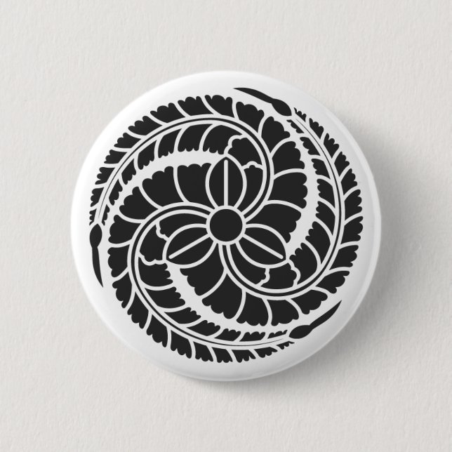 [Family Crests] Flowers 2 Inch Round Button (Front)