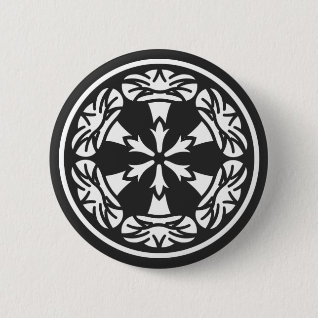 [Family Crests] Flowers 2 Inch Round Button (Front)