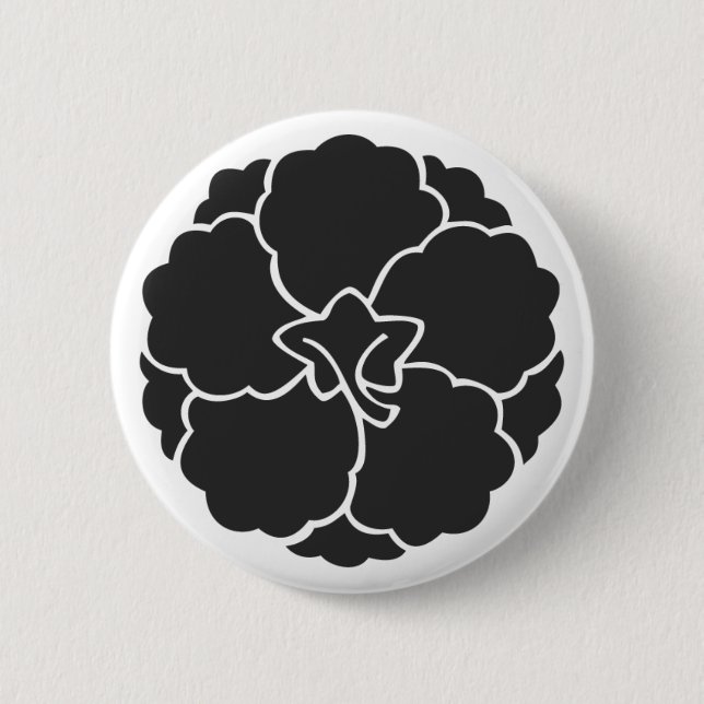[Family Crests] Flowers 2 Inch Round Button (Front)