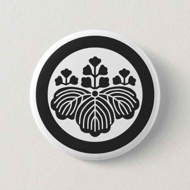 [Family Crests] Flowers 2 Inch Round Button (Front)