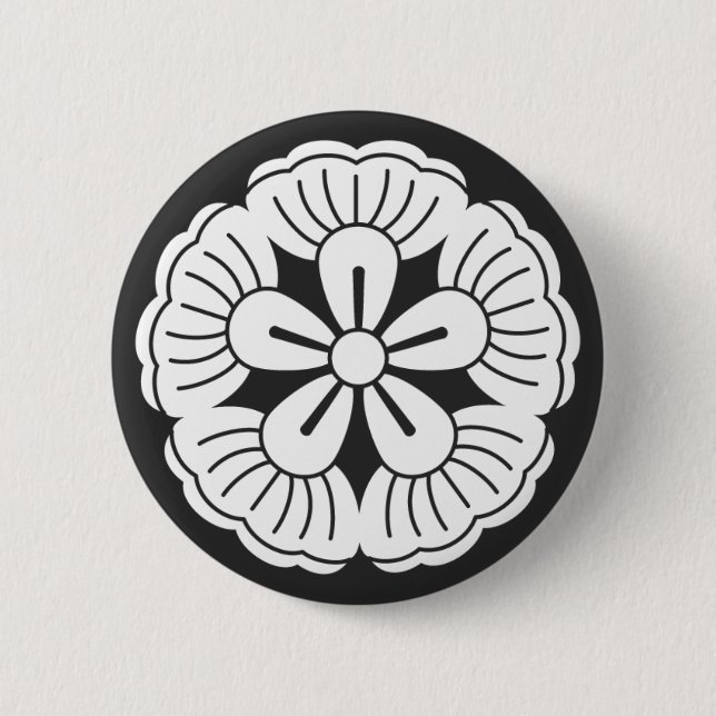[Family Crests] Flowers 2 Inch Round Button (Front)